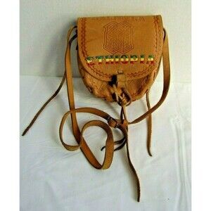 Lalibela Ethiopia Tooled Leather Crossbody 13 Months Of Sunshine Tourist Purse
